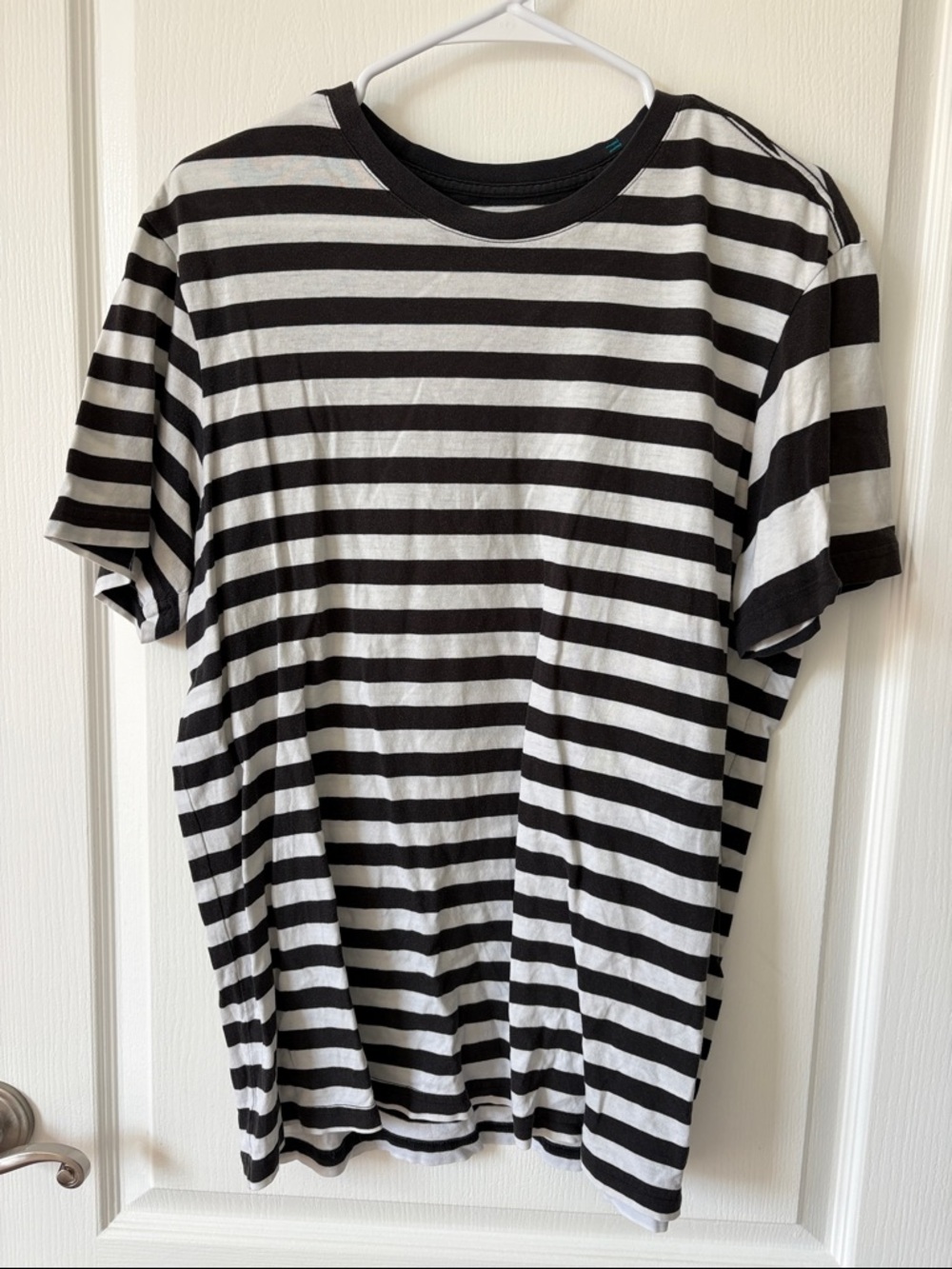 Stance Black and White Horizontal Stripe Crewneck Tee